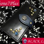 クロムハーツ風iPhone7Plusレザーケースｰクロスボタン